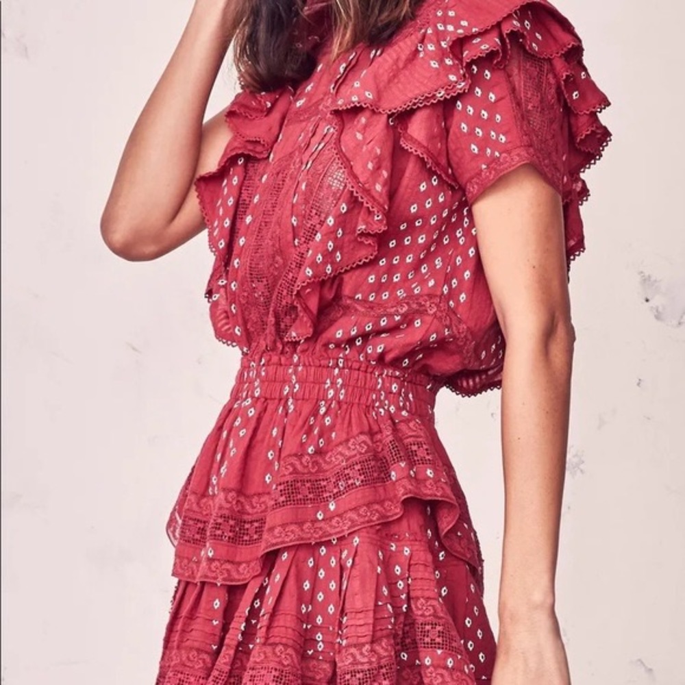 Love Shack Fancy Stella Dress Amour Ikat Size Small